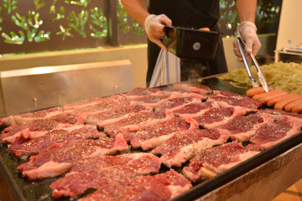 グリーン島特別企画のBBQランチ