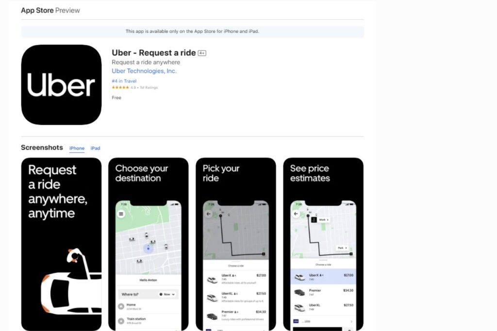 Uberアプリ