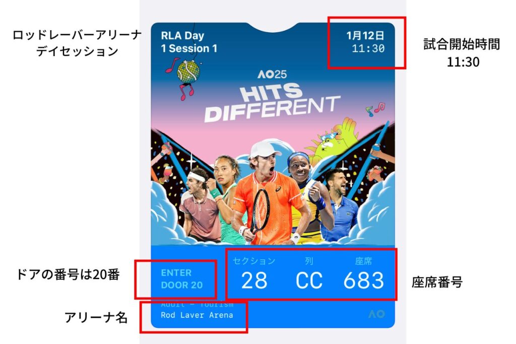 全豪オープンのデジタルチケット