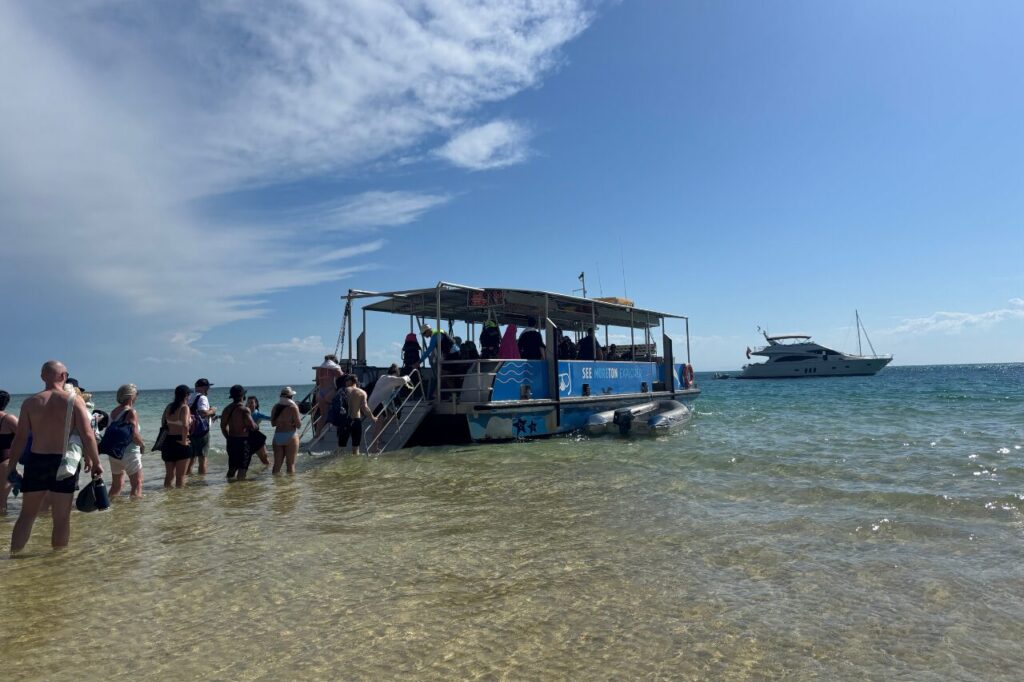 シーモートンのシュノーケリングボート