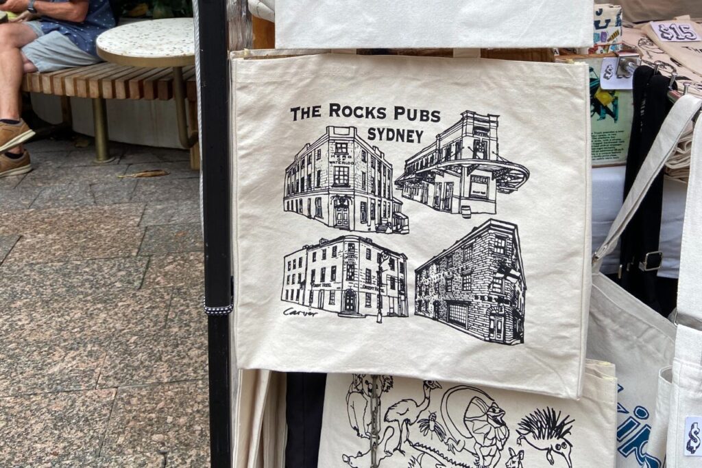 シドニーデザインの布バッグ