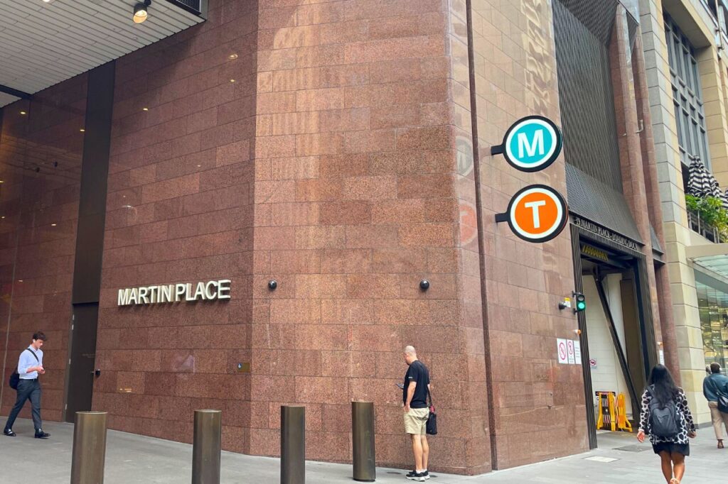 シドニーのマーティンプレイス駅