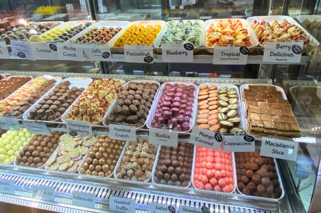 アサートン高原のチーズ工場にあるチョコレート