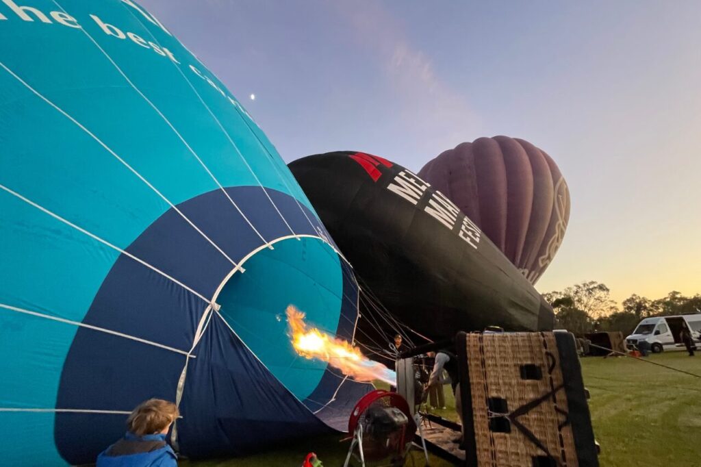 メルボルン熱気球の搭乗前